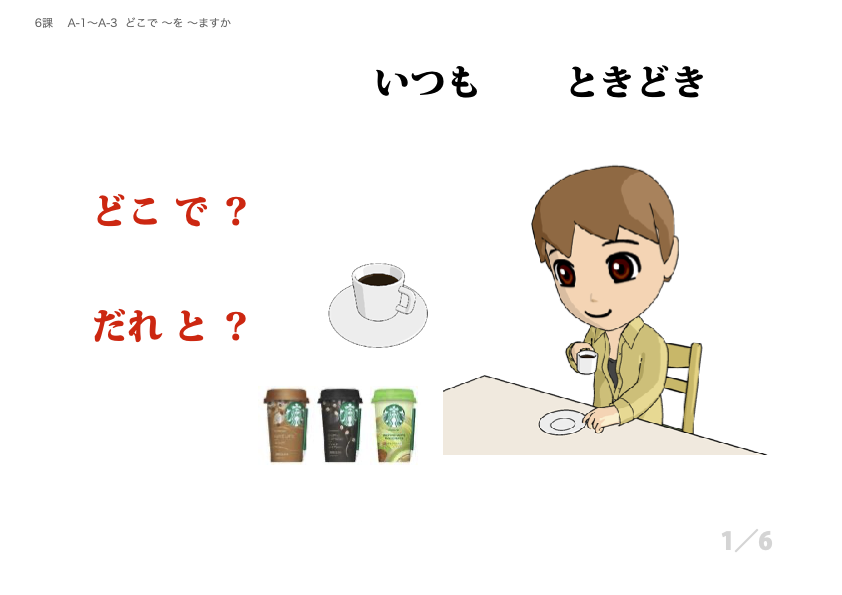 6課どこで〜